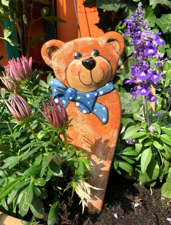 Blumentopfstecker Teddybär - frostbeständig